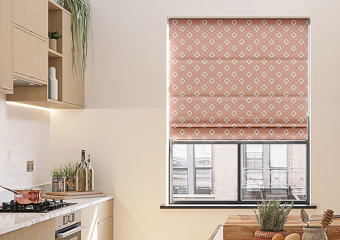 Huaraz Velvet, Peach - Roman Blind - Image 3